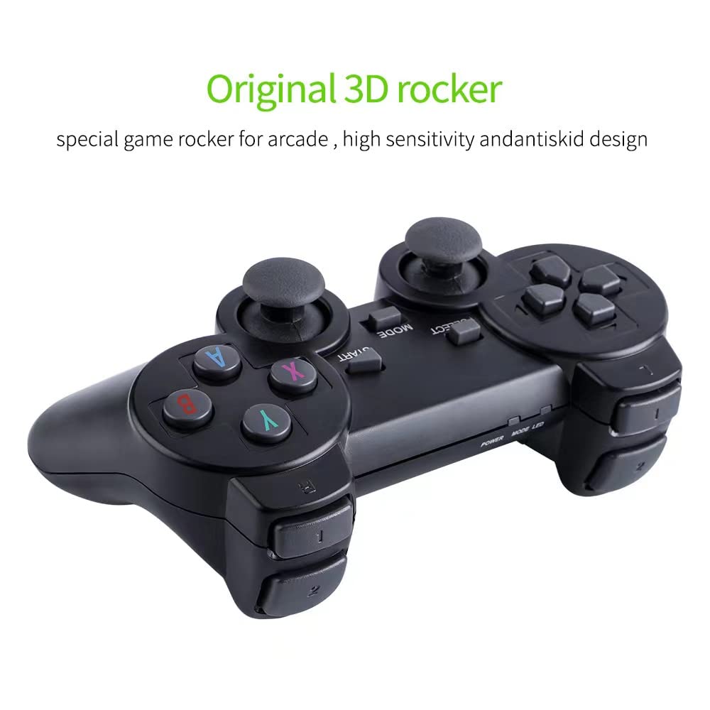 Wireless Retro Gaming Console, 9 Classic Emulators, Plug and Play Video Game Stick Built-in 10000+ Classic Games, 4K HD HDMI Output for TV with Dual 2.4G Wireless Controllers (64G) MIKES DISCOUNT ELECTRONICS