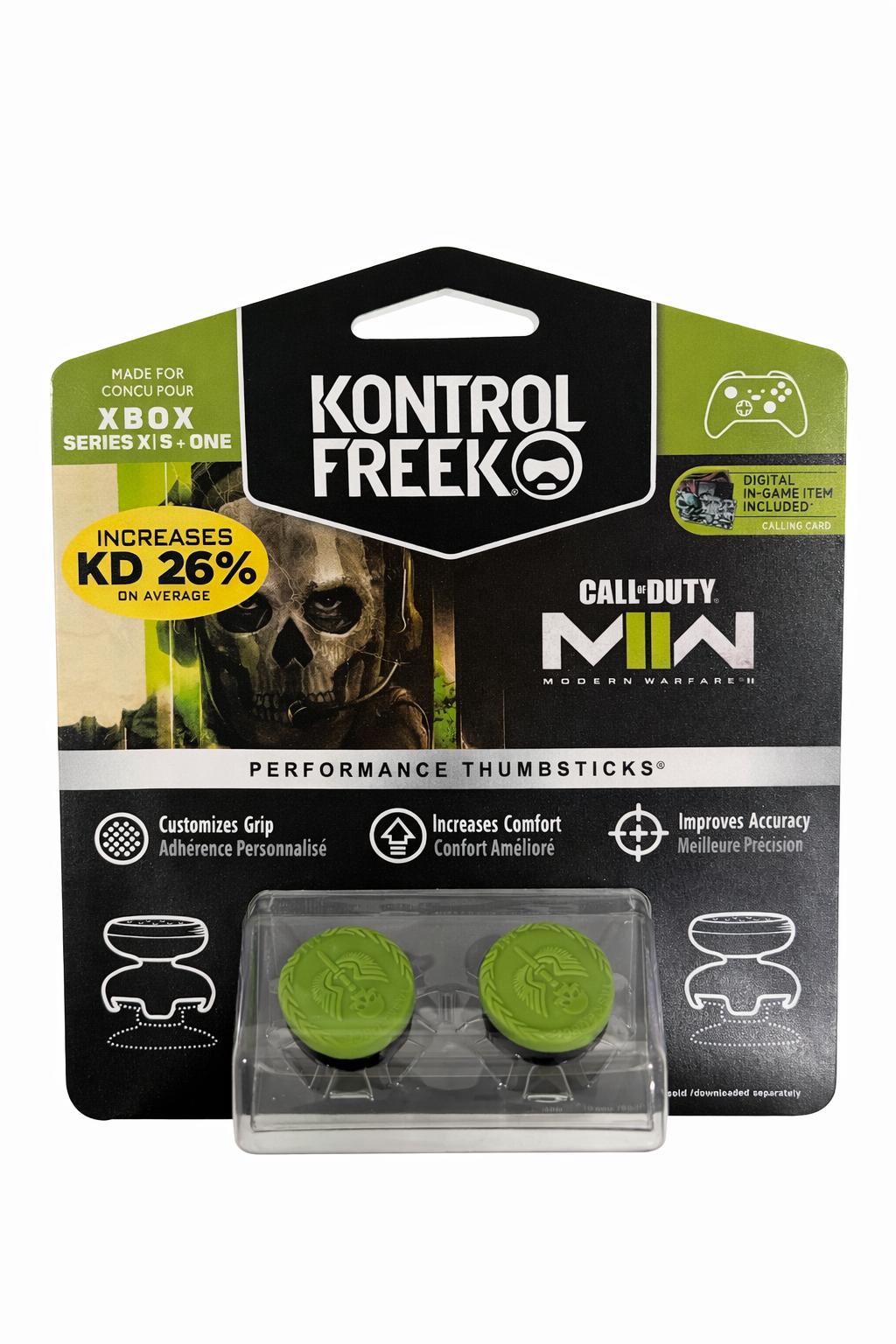 KontrolFreek Call of Duty® MWII Performance Thumbsticks – Xbox Series X|S & Xbox One (Green, High-Rise