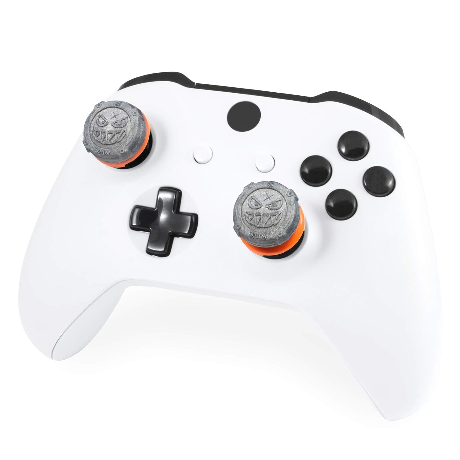 KontrolFreek thumbsticks for Black Ops 4 on a white Xbox controller for enhanced gaming performance.