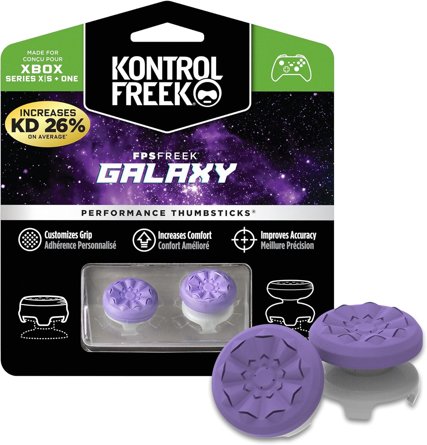 KontrolFreek FPS Freek Galaxy Purple for Xbox One and Xbox Series X Controller