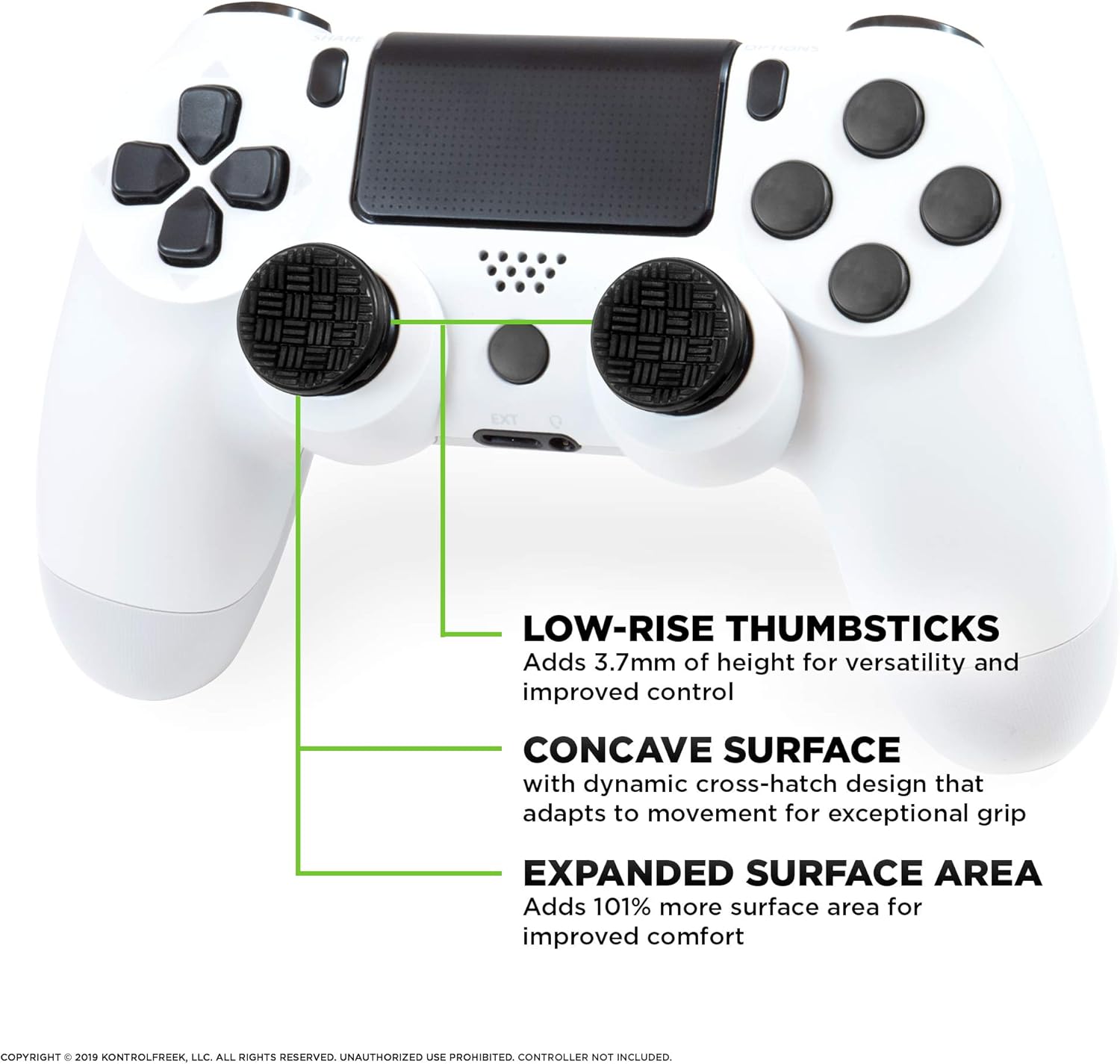 KontrolFreek Omni for PlayStation 4 (PS4) and PlayStation 5 (PS5) | 2 Performance Thumbsticks | 2 Low-Rise Concave | BlacK