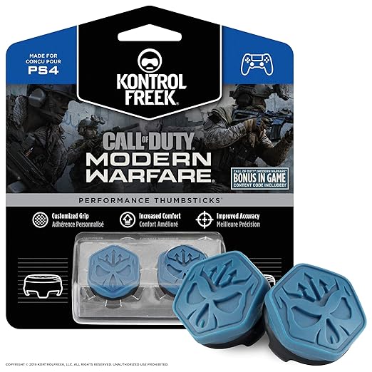 KontrolFreek thumbsticks for PS5 designed for Call of Duty Modern Warfare, enhancing gameplay accuracy and control.