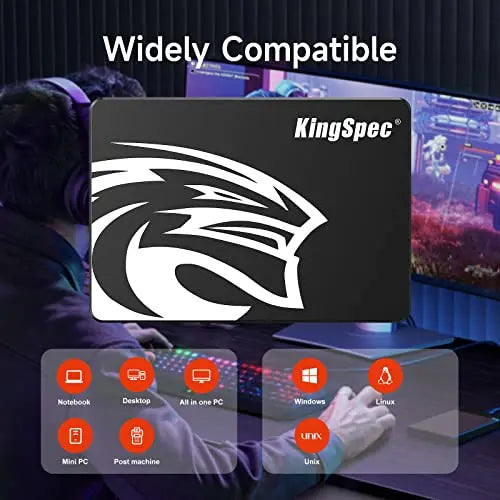 KingSpec SATA III 1TB SSD 6Gbs 2.5 SATA SSD with 3D NAND Flash KingSpec
