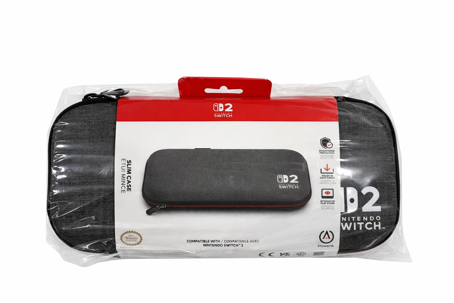 PowerA Slim Case for Nintendo Switch 2 - Dark Heather Grey