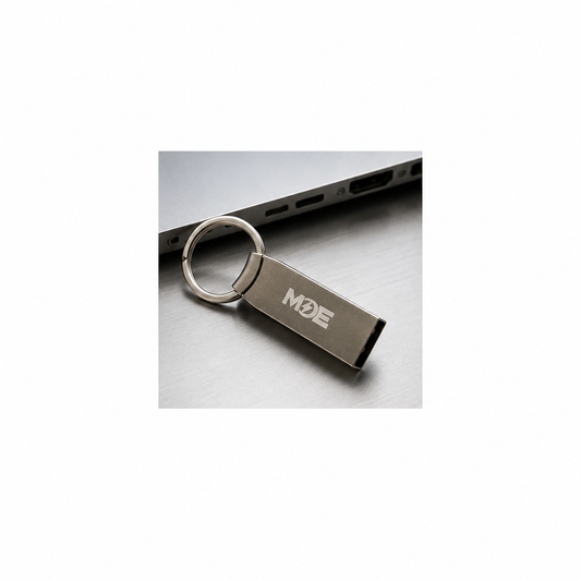 MDE 64GB Metal USB Flash Drive with Keychain Ring