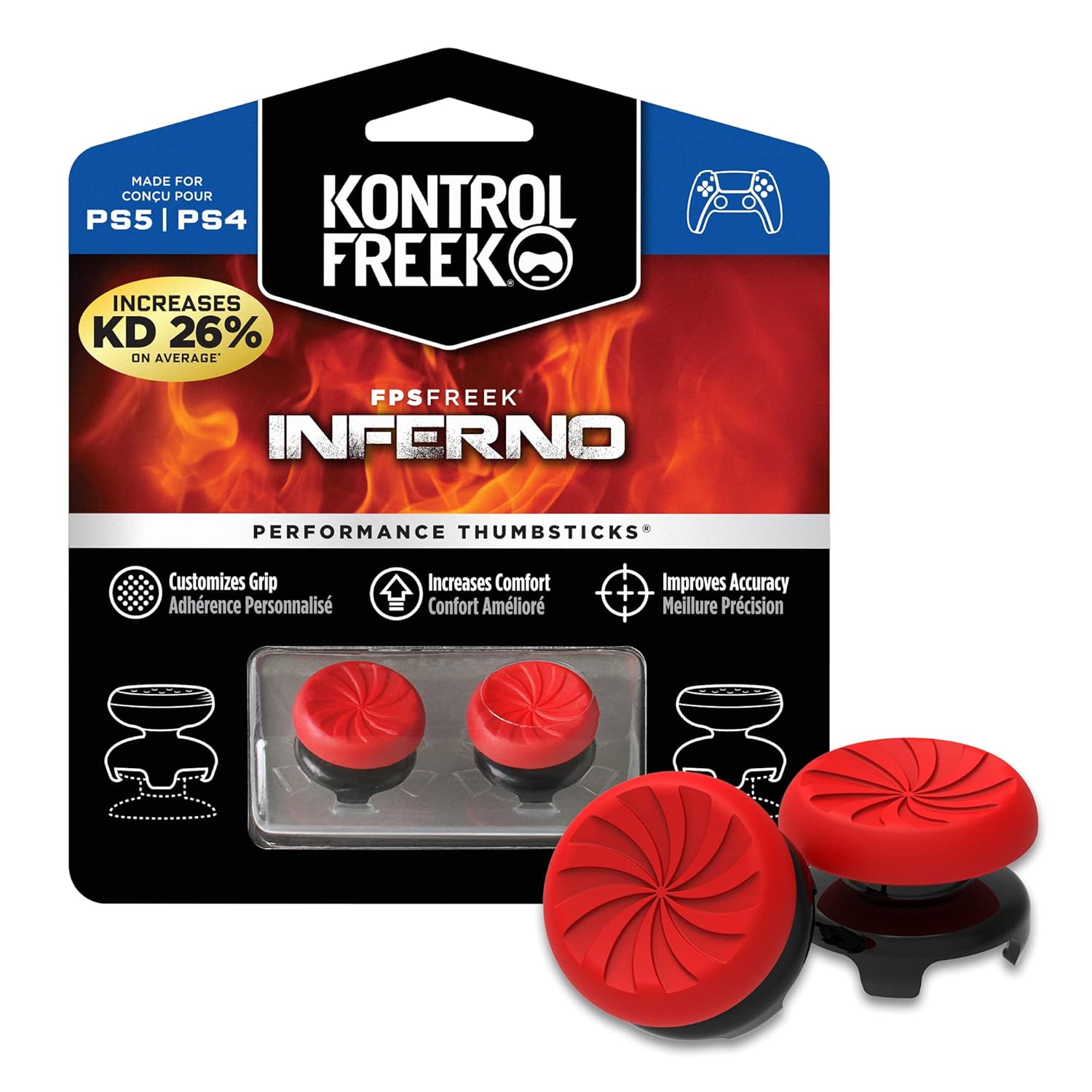 KontrolFreek FPS Freek Inferno Performance Thumbsticks – PS5 / PS4