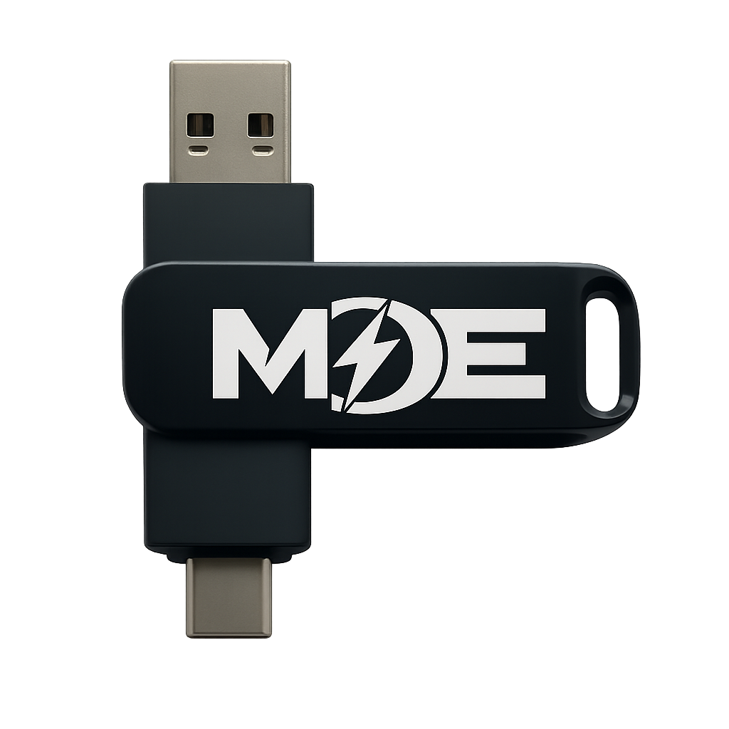 MDE 64GB 2-in-1 USB Flash Drive — USB-A & USB-C | Dual OTG | Metal Body MIKES DISCOUNT ELECTRONICS