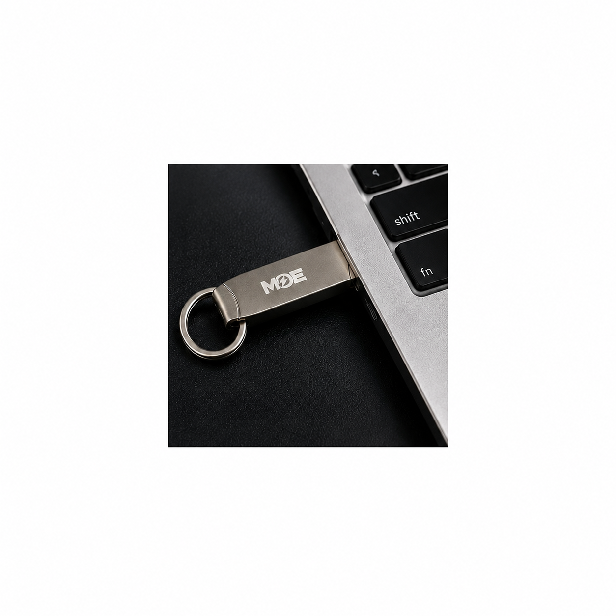MDE 64GB Metal USB Flash Drive with Keychain Ring