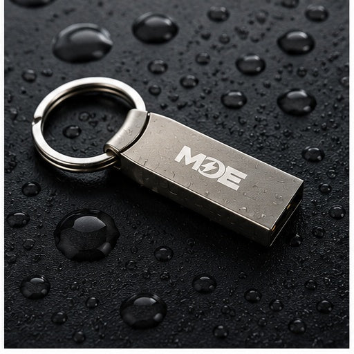 MDE 64GB Metal USB Flash Drive with Keychain Ring