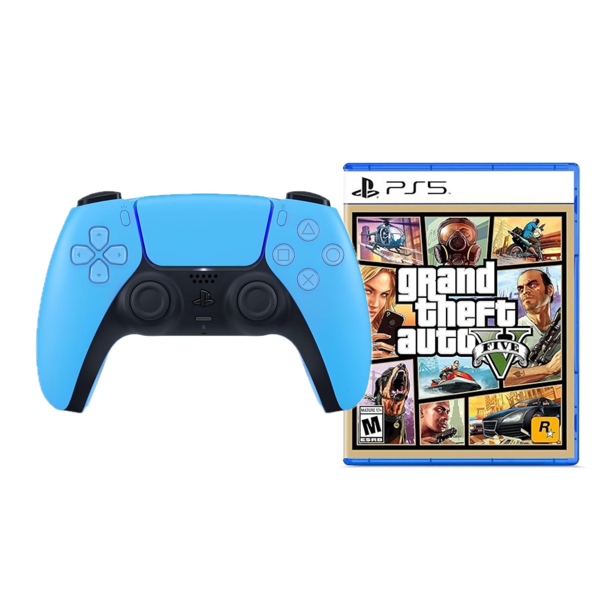 PS5 Controller + Grand Theft Auto V Bundle (DualSense + GTA 5 for PlayStation 5) MIKES DISCOUNT ELECTRONICS
