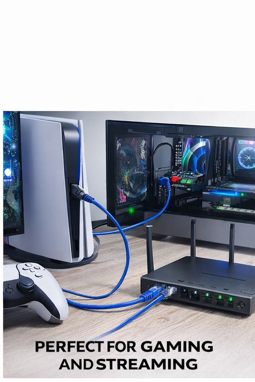 Cat6 Ethernet Cable – High-Speed Wired Internet for Gaming, Work & Streaming (Multiple Lengths)