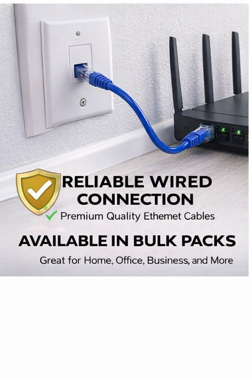 Cat6 Ethernet Cable – High-Speed Wired Internet for Gaming, Work & Streaming (Multiple Lengths)