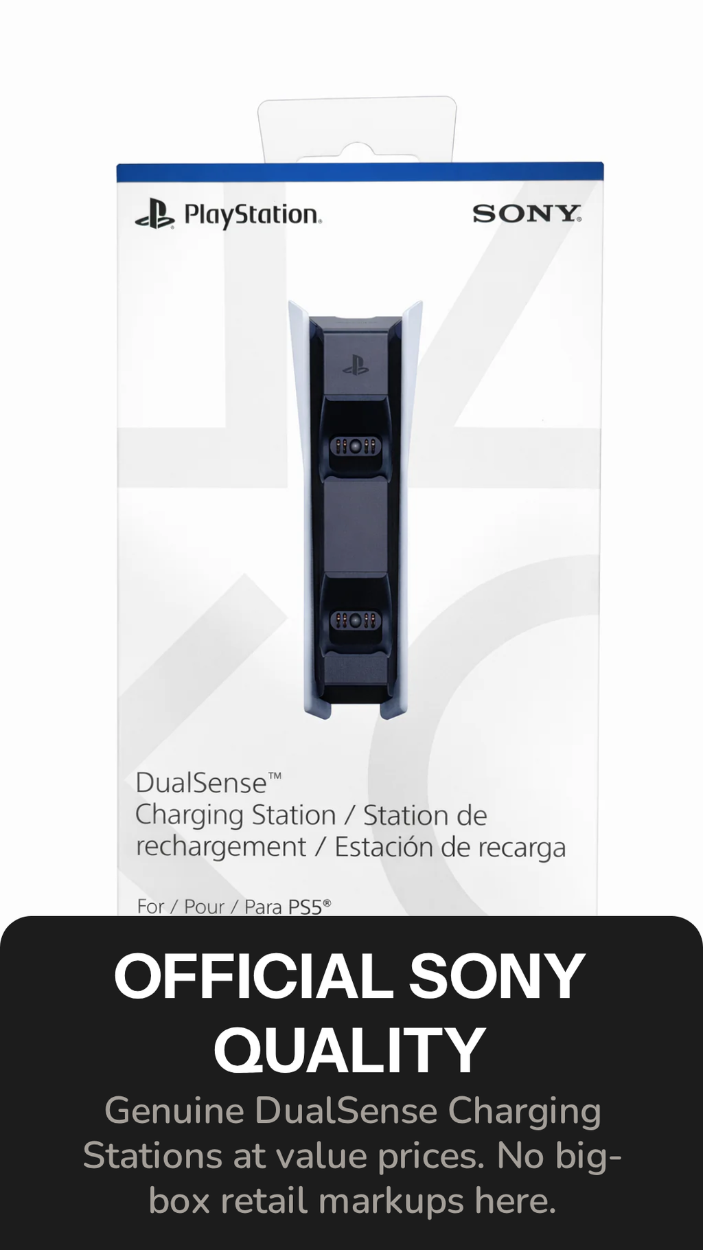 PlayStation DualSense Charging Station — Official Sony PS5 Controller Dock