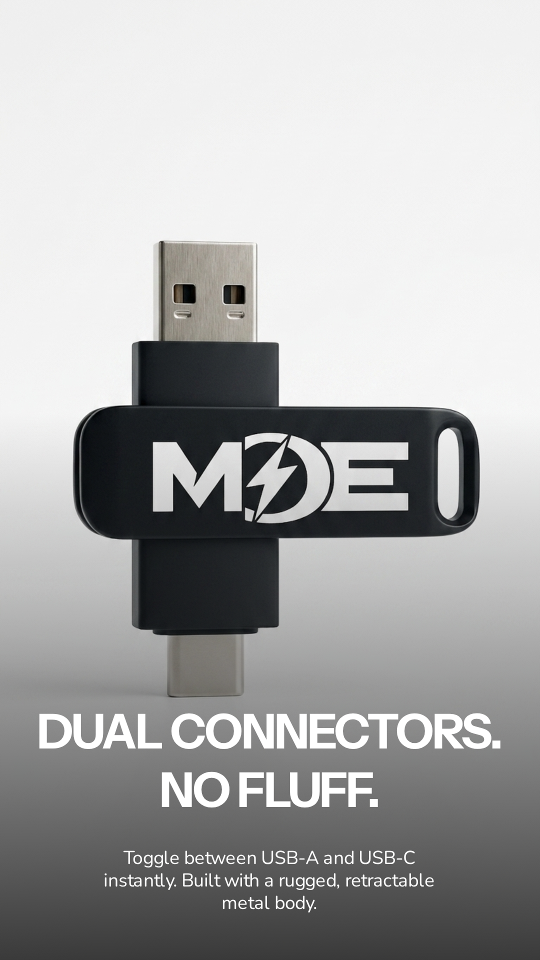 MDE 64GB 2-in-1 USB Flash Drive — USB-A & USB-C | Dual OTG | Metal Body