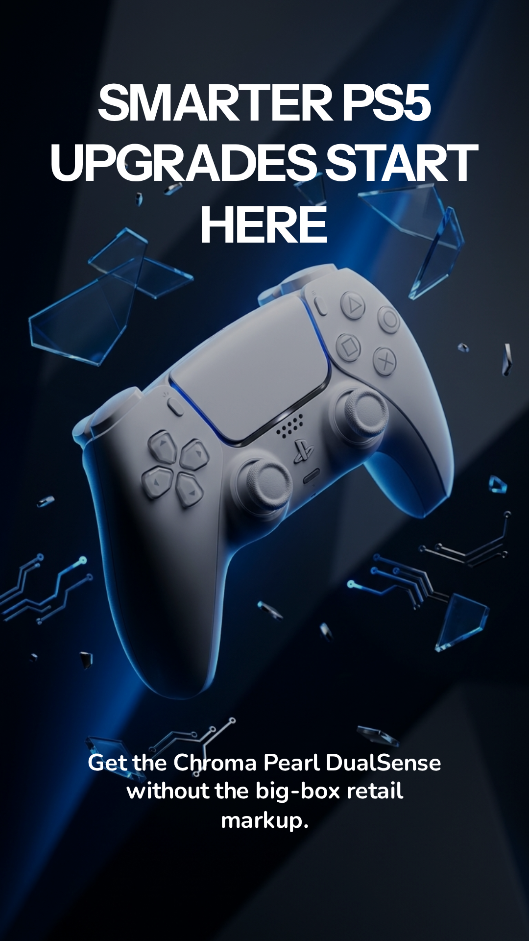 PlayStation DualSense™ Wireless Controller – Chroma Pearl - For PS5, PC, MAC & Mobile